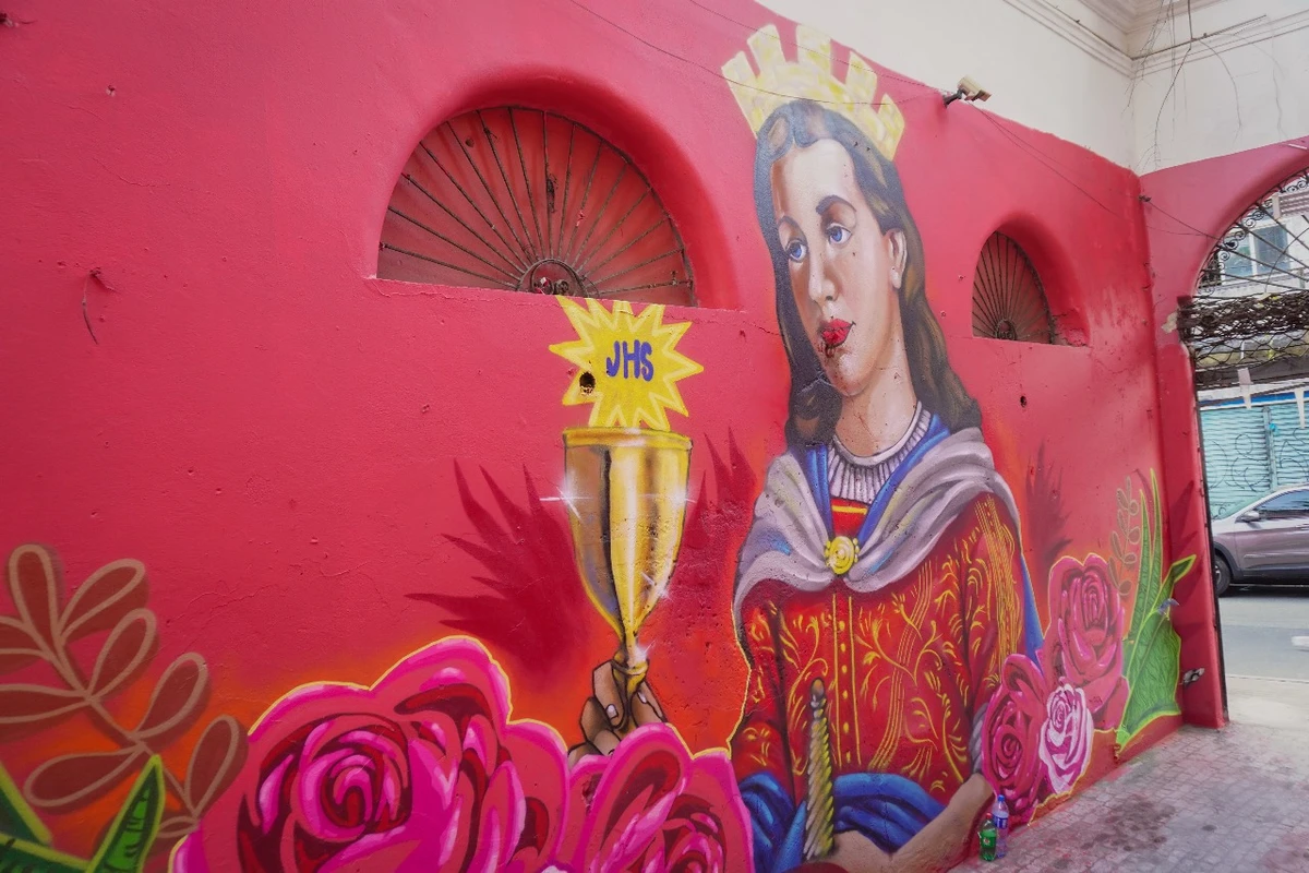 Arte em homenagem a Santa Bárbara por Mather Aguiar