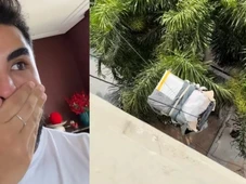 Imagem - Virginia surpreende Lucas Guedez com presente de R$ 38 mil que precisou ser entregue por guindaste