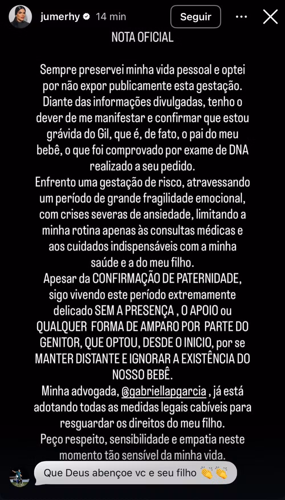 Influenciadora confirmou gravidez por Reprodução