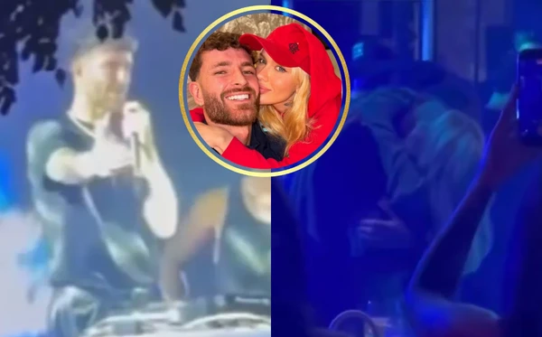 Léo Pereira se declarou para Karoline Lima em festa e deu beijão na ex