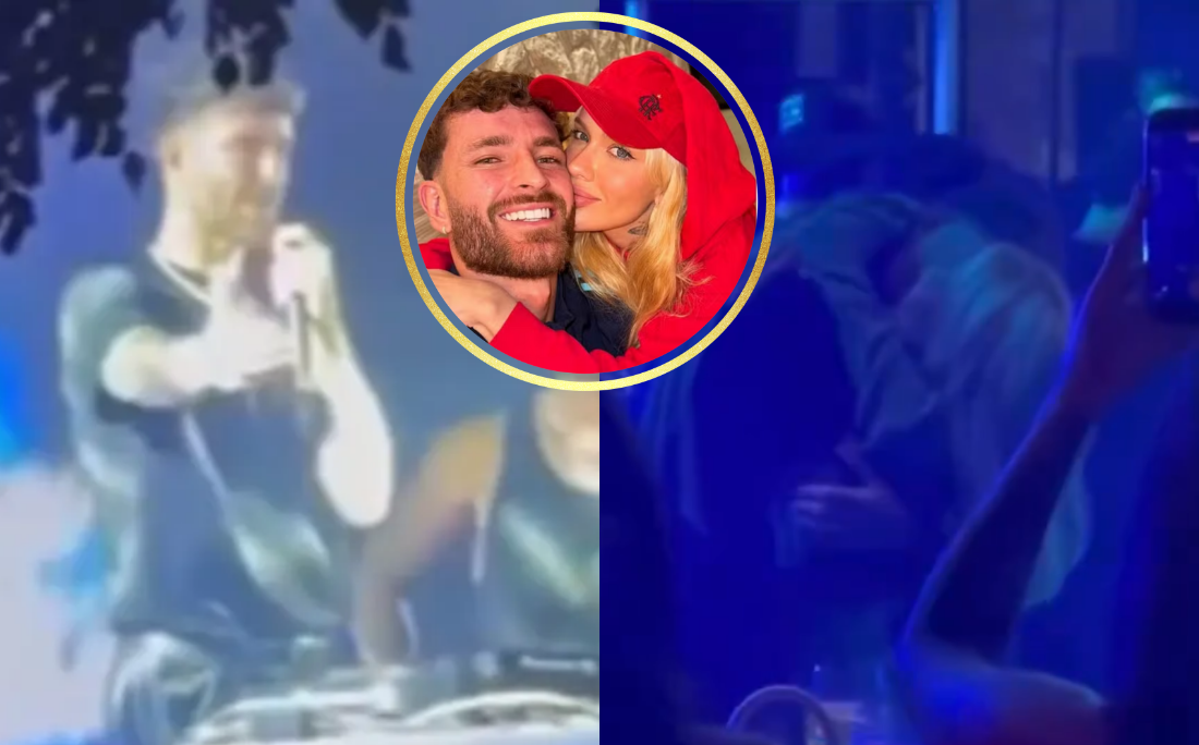 Léo Pereira se declarou para Karoline Lima em festa e deu beijão na ex por Reprodução