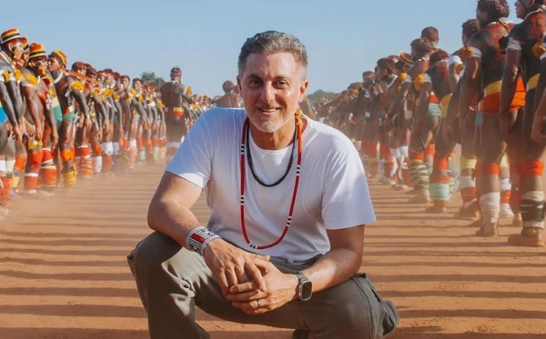 Luciano Huck gravou 'Domingão' no Xingu