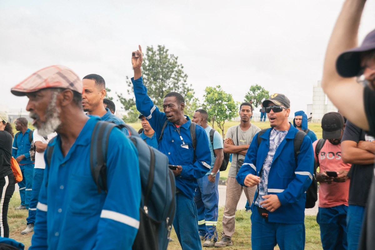 Paralisação de trabalhadores da BYD por Isabella Tanajura/Divulgação