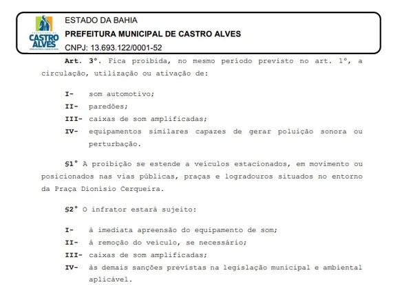 Veja o que diz o decreto da prefeitura por Reprodução