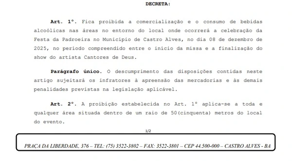 Veja o que diz o decreto da prefeitura por Reprodução