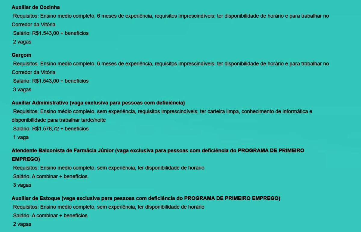 Veja vagas por Reprodução