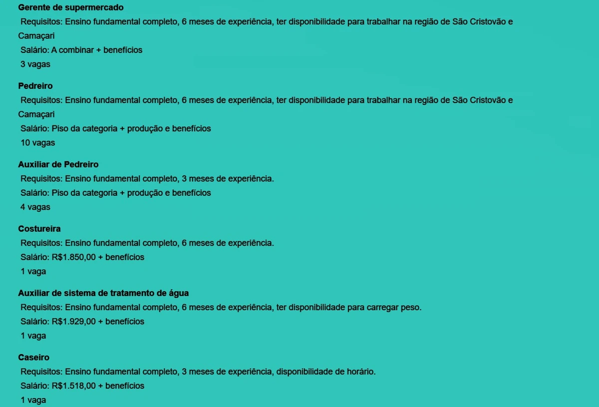 Veja vagas por Reprodução