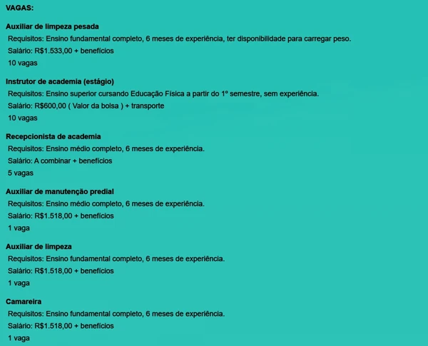 Veja vagas por Reprodução