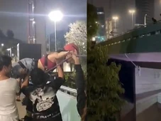 Imagem - VÍDEO: Jovem salta de bungee jump e bate a cabeça em viaduto de 30 metros de altura