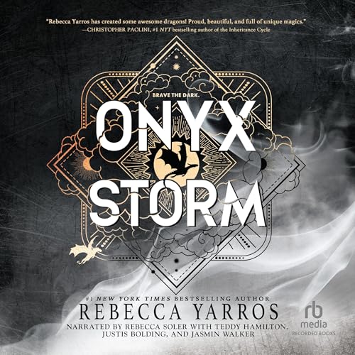 Audiobook: Onyx Storm, de Rebecca Yarros. A versão em inglês do audiobook de Tempestade de Ônix por Divulgação