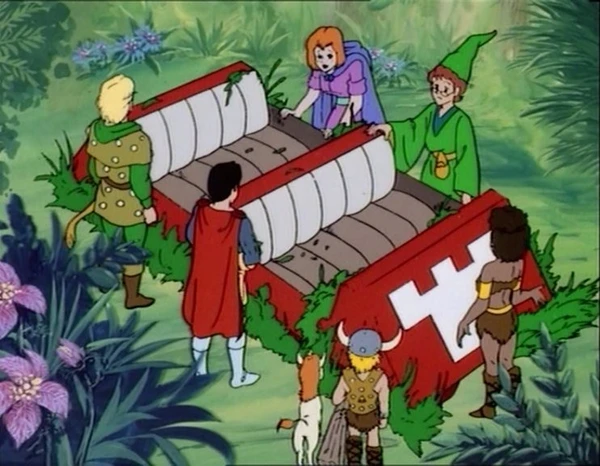 Final alternativo: Antes da descoberta do roteiro final, a teoria era que o grupo morreu na queda do carrinho da montanha russa e estavam no inferno. O diabo  era o Mestre dos Magos, com ajuda de Uni.  por Reprodução