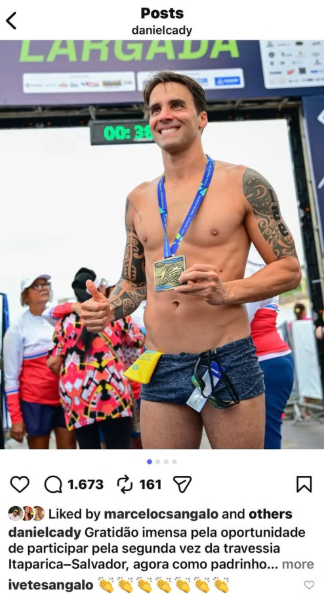 Ivete volta a comentar post de Daniel Cady em rede social por Reprodução