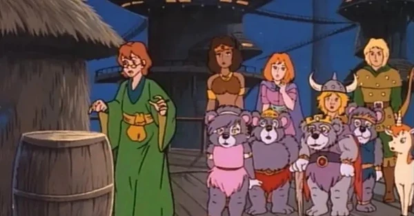 Star Wars: Caverna do Dragão é cheio de referências da saga no espaço. Em um deles, o grupo chega a uma aldeia que lembra os Ewoks.  por Reprodução