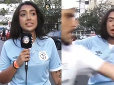 Imagem - Repórter é agredida ao vivo por torcedor após jogo