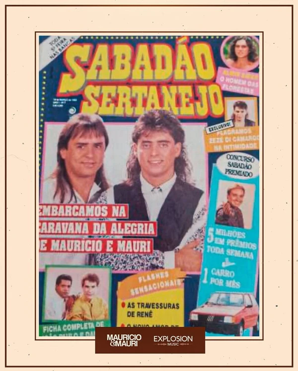 Dupla Maurício e Mauri já foi capa de revista por Reprodução/Redes Sociais 