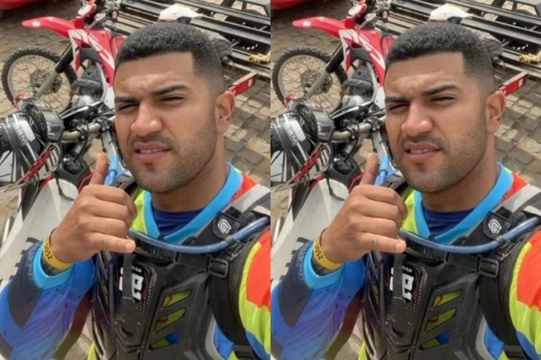 Gabão morreu depois de bater moto em árvore no meio de uma trilha