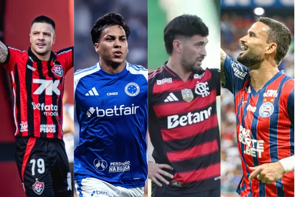 Kayzer, Kaio Jorge, Arrascaeta e Willian José estão entre os principais goleadores da  Série A 2025