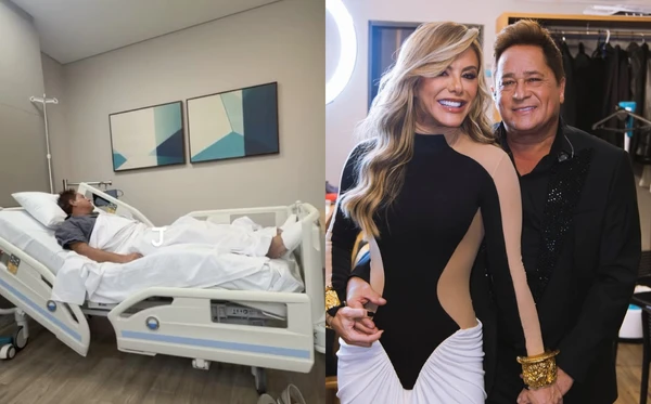 Poliana Rocha mostrou Leonardo em hospital de Goiânia