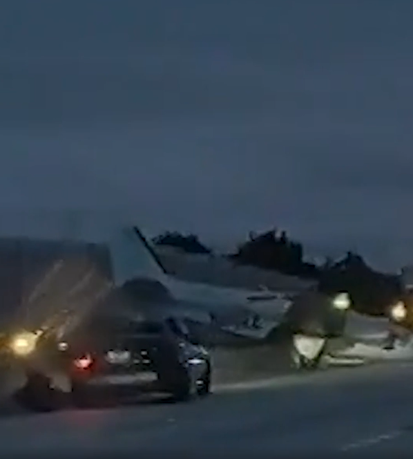 Avião faz pouso forçado e aterrissa em cima de carro por Reprodução