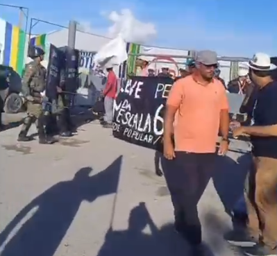 Confusão em protesto na BYD por Reprodução