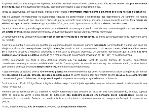 Decisão pela anulação do júri popular que absolveu Iure Sheik por Reprodução