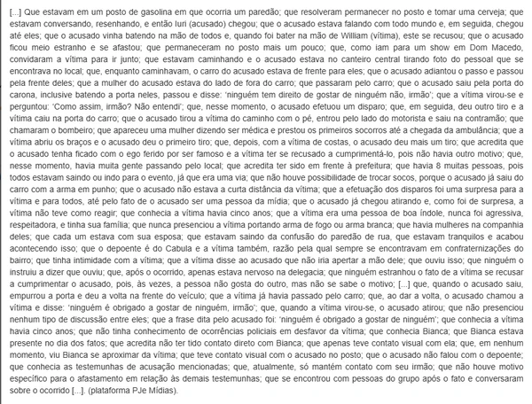 Decisão pela anulação do júri popular que absolveu Iure Sheik por Reprodução