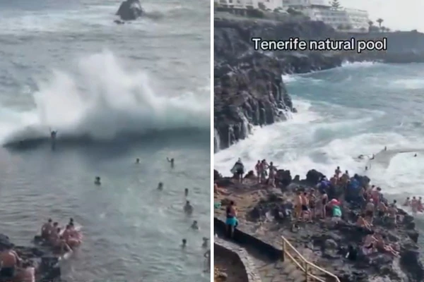 Veja a onda gigante que matou quatro pessoas nas Ilhas Canária; 5ª vítima segue desaparecida por Reprodução