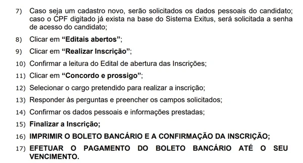 Veja detalhes das vagas e inscrição  por Edital 