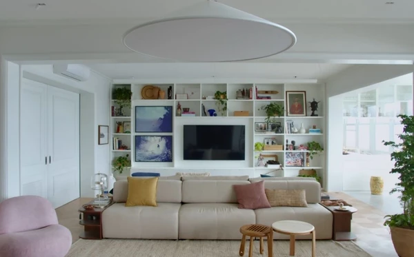 Apartamento de Taís Araujo e Lázaro Ramos por Reprodução/YouTube