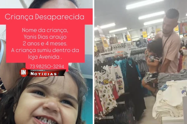 Funcionário encontrou menina dormindo em loja 