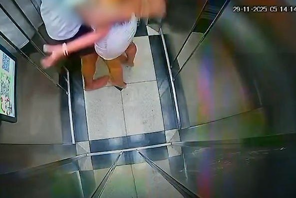 Homem suspeito de atirar mulher do 10º andar agridiu a vítima no estacionamento e no elevador por Reprodução