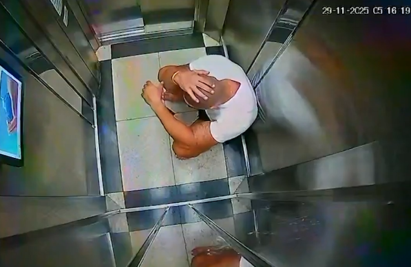 Homem suspeito de atirar mulher do 10º andar agridiu a vítima no estacionamento e no elevador por Reprodução