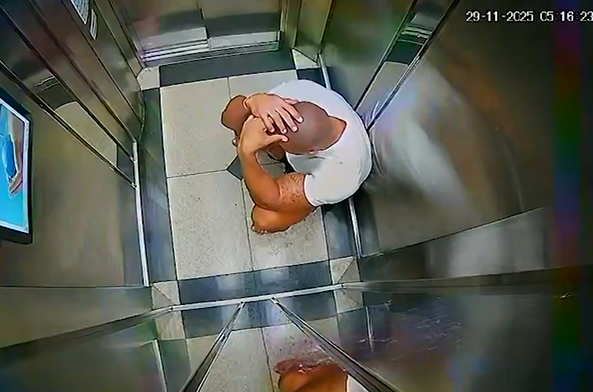 Homem suspeito de atirar mulher do 10º andar agridiu a vítima no estacionamento e no elevador por Reprodução