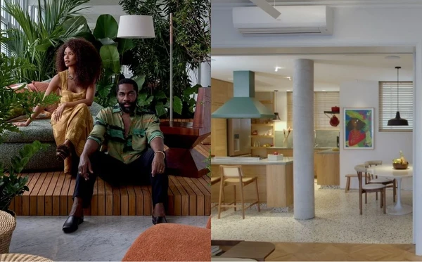 Taís Araujo e Lázaro Ramos mostram o apartamento luxuoso cheio de afeto, arte e brasilidade