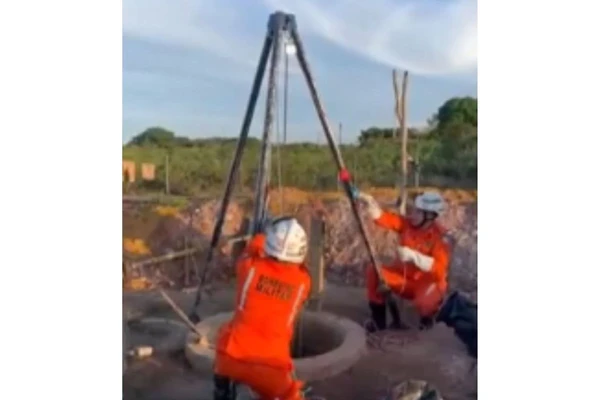 Trabalhador morreu após cair em cisterna por Reprodução