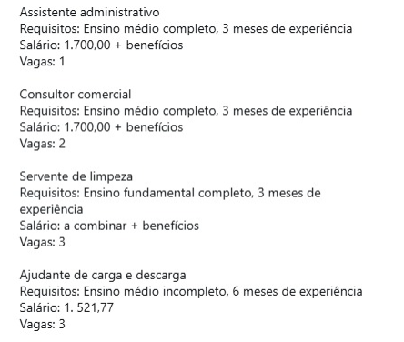 Veja vagas por Reprodução