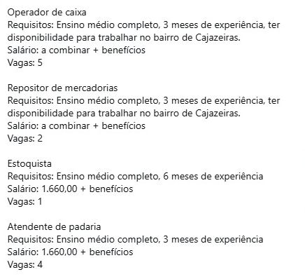 Veja vagas por Reprodução