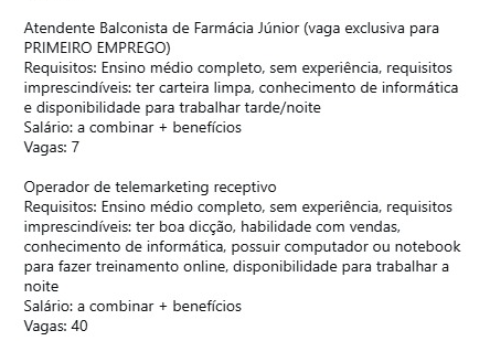 Veja vagas por Reprodução