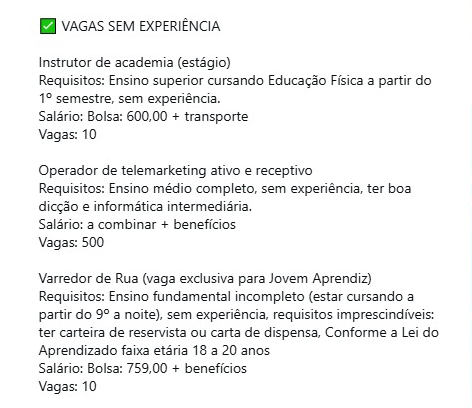 Veja vagas por Reprodução