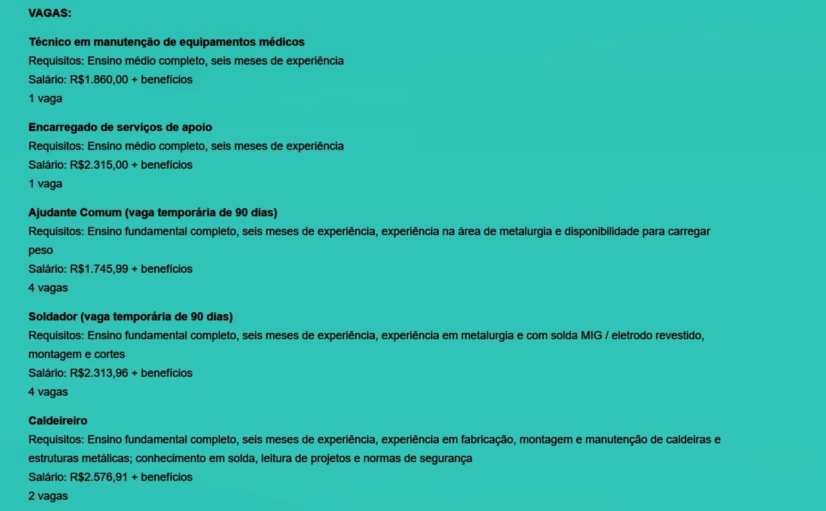 Veja vagas por Reprodução