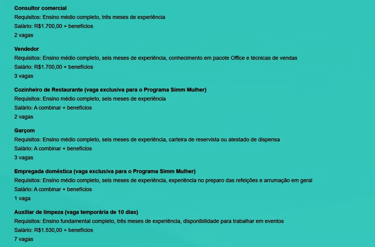 Veja vagas por Reprodução