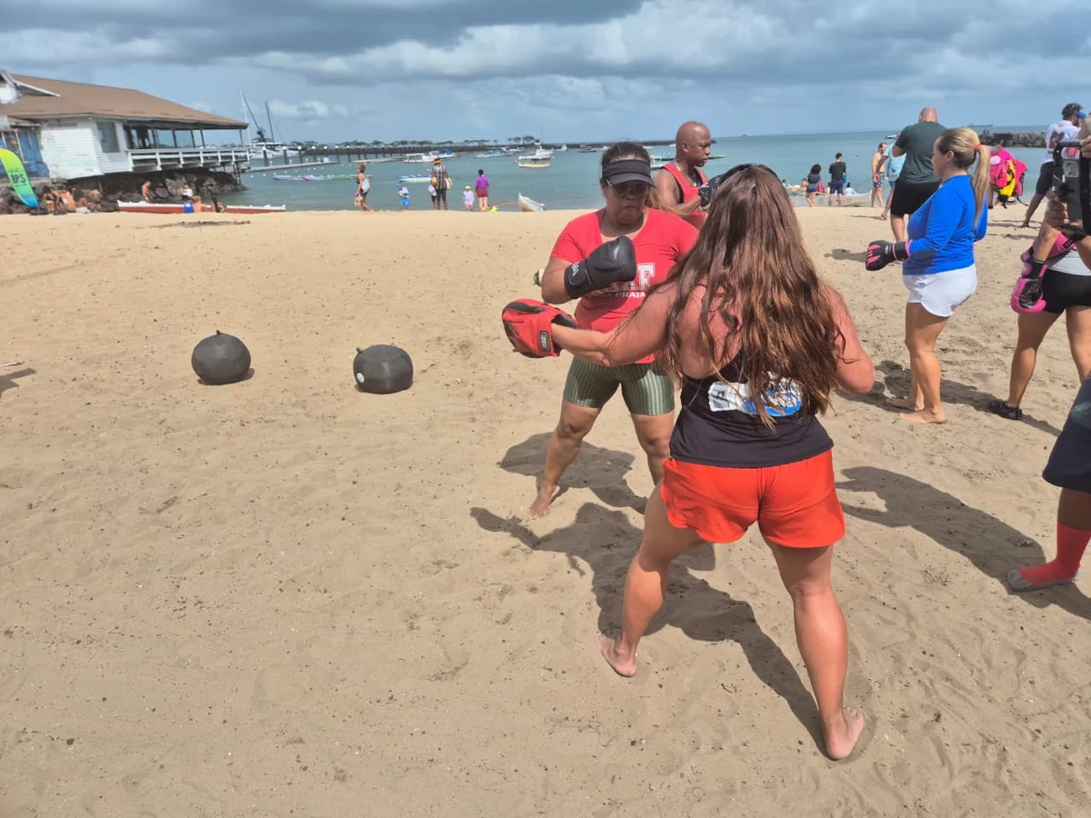 Boxe na Praia da Preguiça por Moysés Suzart