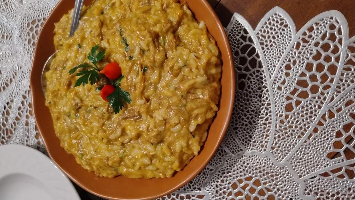 Risoto baiano da chef Katiana Alves, do restaurante Sabor da Serra  por Donaldson Gomes/CORREIO