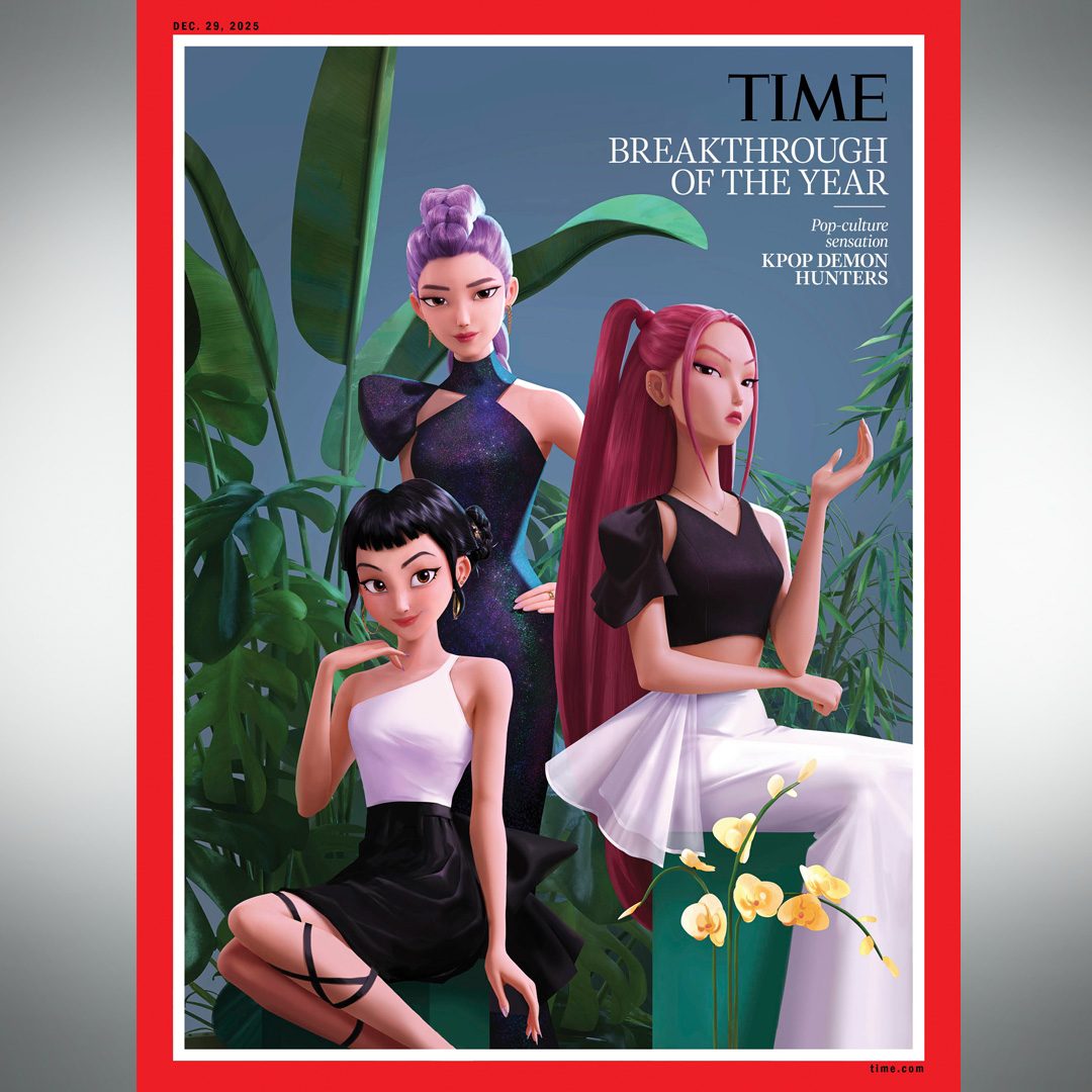 Kpop Demon Hunters na capa da TIME por Annyeong