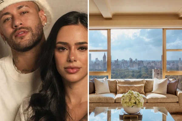 Neymar e esposa estão curtindo NY em hotel de luxo