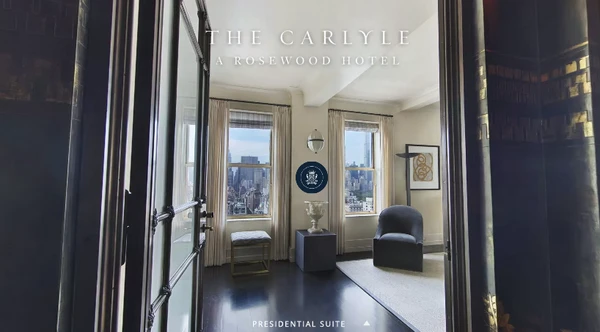 Suíte presidencial do Carlyle Hotel por Reprodução / Carlyle Hotel