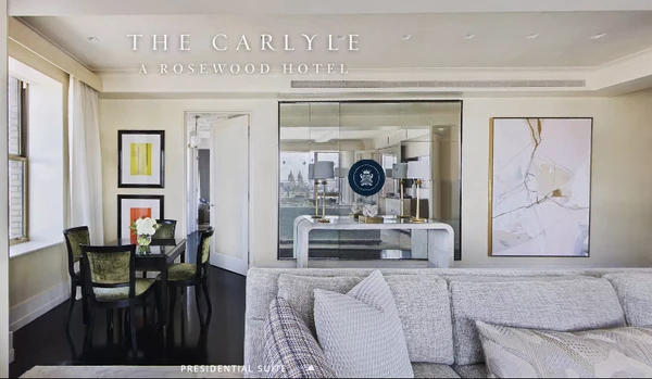 Suíte presidencial do Carlyle Hotel por Reprodução / Carlyle Hotel