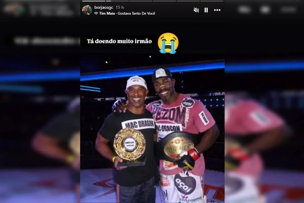  Feliciano Borges Neto, irmão de Gerônimo, lamentando a morte do ex-lutador por Reprodução/redes sociais 