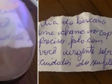 Imagem - Mulher coloca bilhete em mamadeira para alertar mãe sobre maus-tratos que criança sofria em creche