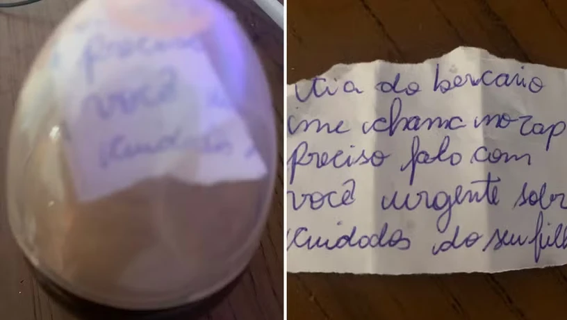 Imagem - Mulher coloca bilhete em mamadeira para alertar mãe sobre maus-tratos que criança sofria em creche